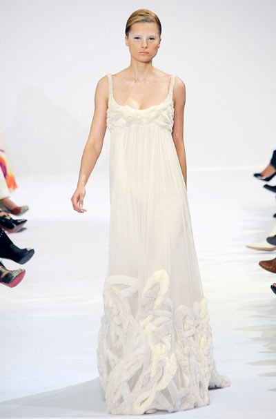 Elie Saab White Long Dress