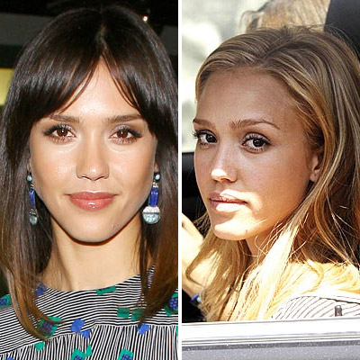 Jessica Alba Brunette and Blonde