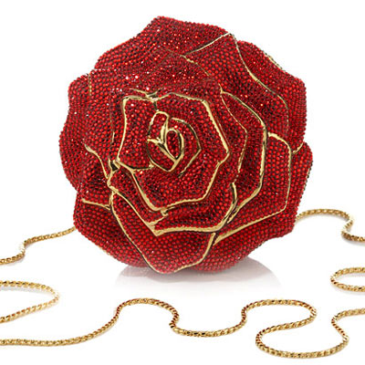 Judith Leiber Red Crystal Rose Bag