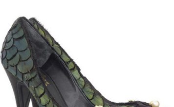 Peacock-Feathered Shoes from Pedro Garcia