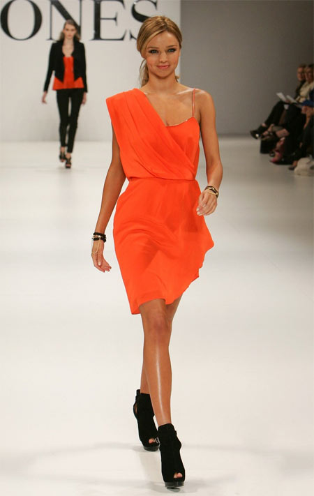 Miranda Kerr - David Jones Orange Dress