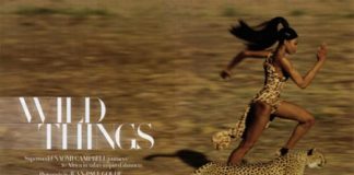 Naomi Campbell and Wild Things in Harper's Bazaar