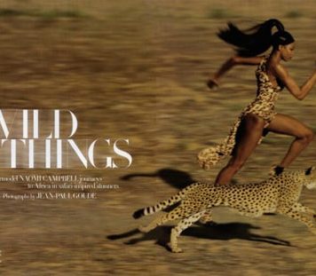 Naomi Campbell and Wild Things in Harper's Bazaar