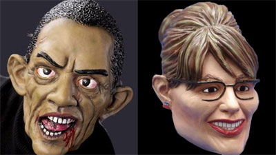 Barack Obama and Sarah Paling Masks