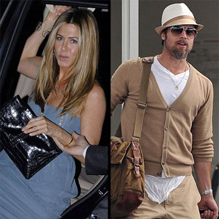 Jennifer Aniston and Brad Pitt