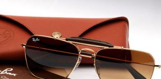Leather Outdoorsman Aviator Sunglasses by Ray-Ban, Must-Have of the Season
