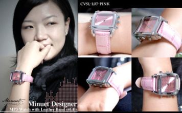 The Minuet Watch and Mp3 Player in One – a Pink Gift to Ladies