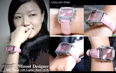 Minuet Pink Ladies Watch With MP3 Player