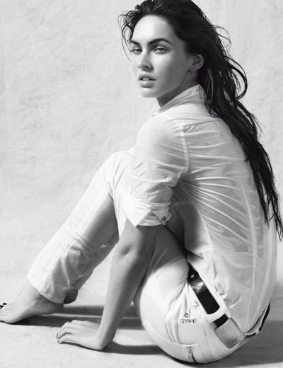 Megan Fox: Armani Jeans and White Shirt 