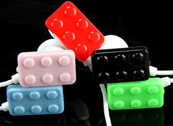 Colorful Lego Earphones