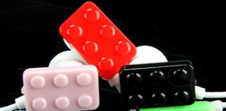 Colorful LEGO Earphones