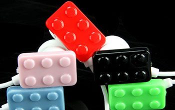 Colorful LEGO Earphones