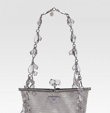 Pure Silver Rete Metal Evening Bag