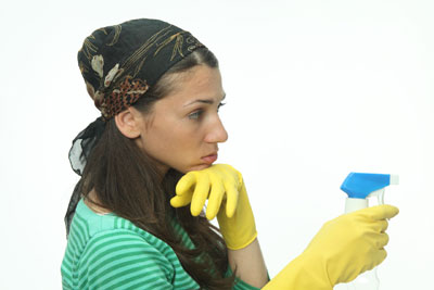 Woman cleaning