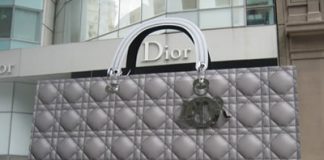 A Dior Purse Monument to Shield the Closed Store