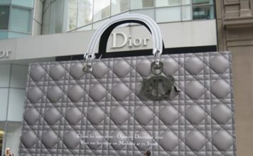A Dior Purse Monument to Shield the Closed Store