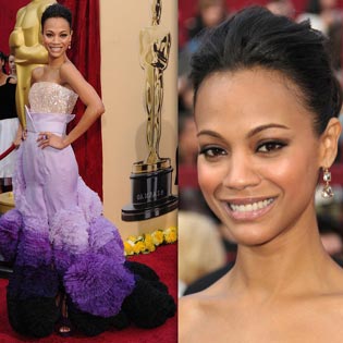 Zoe Saldana in Givenchy Haute Couture dress