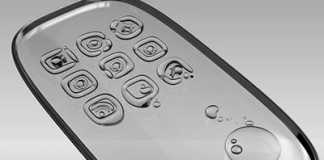 Aqua Touchscreen Cell Phone That Looks Like a Small Pool of Water