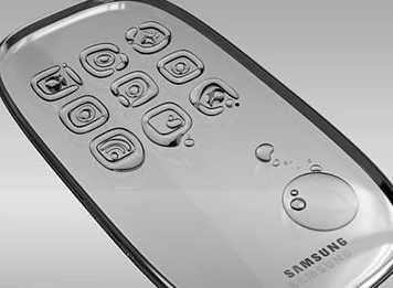 Aqua Touchscreen Cell Phone That Looks Like a Small Pool of Water