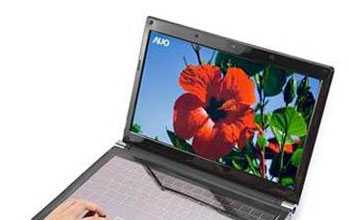 AUO Touch Keyboard Notebook Fitted with Solar Panels