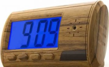 Alarm Clock with Hidden Spy Camera to Watch over the Surroundings