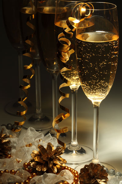 Glasses with champagne