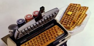 Corona-Matic Typewriter Waffle Iron