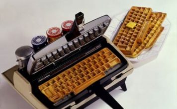 Corona-Matic Typewriter Waffle Iron