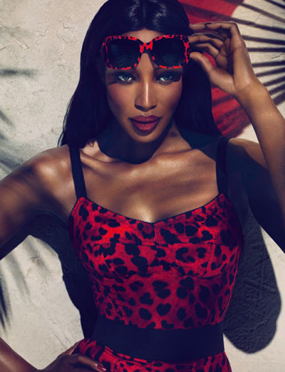 Naomi Campbell for Dolce & Gabbana Animalier ad campaign