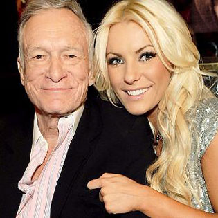 Hugh Hefner and Crystal Harris