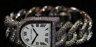 Luxurious Stirrup Diamond Link Watch by Ralph Lauren