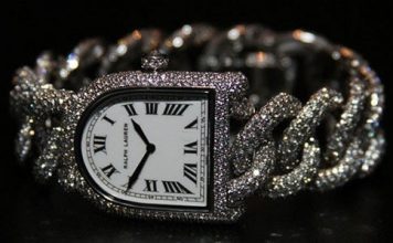 Luxurious Stirrup Diamond Link Watch by Ralph Lauren