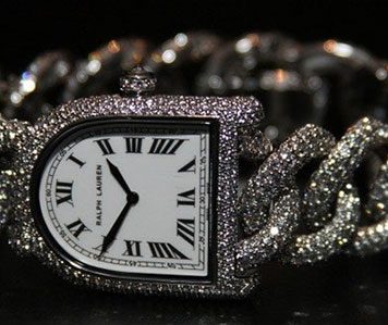Luxurious Stirrup Diamond Link Watch by Ralph Lauren