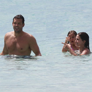 Courteney Cox on vacation with Josh Hopkins