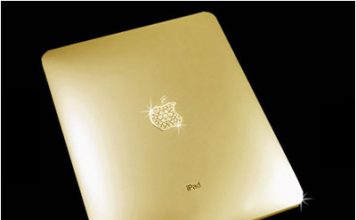 Golden iPad 2 with Gems