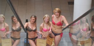 Women Shopping in Underwear