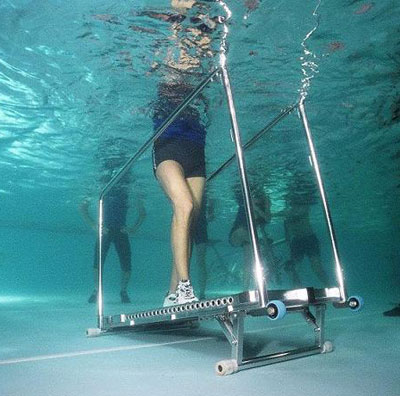 Pool treadmill for workout