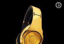 Golden Dr. Dre Beats Studio Headphones