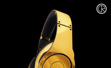 Golden Dr. Dre Beats Studio Headphones