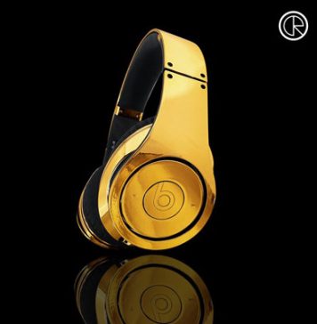 Golden Dr. Dre Beats Studio Headphones