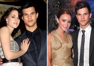 Taylor Lautner Choosing Between Lily Collins and Kristen Stewart