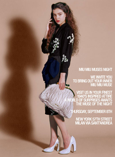 Miu Miu Collection for Fashion Night Out