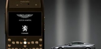 Luxurious Mobiado Grand 350 Aston Martin Cell Phone