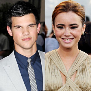 Teen Celebs Taylor Lautner and Lily Collins