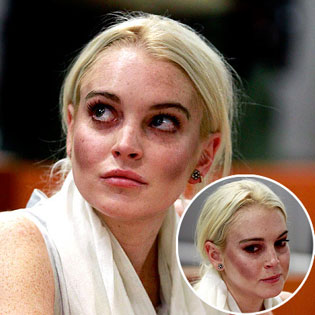 Lindsay Lohan bizzare makeup