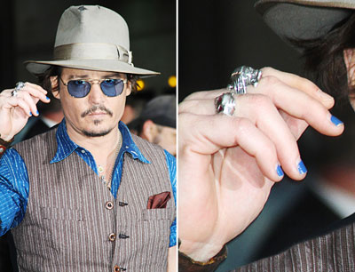 Johnny Depp Blue Nail Polish