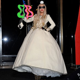 Lady Gaga at the openning of her shop