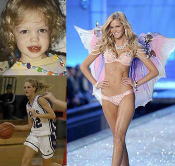 Model Erin Heatherton in the childhood