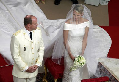 Prince Monaco Albert II and Charlize Wittstock  wedding