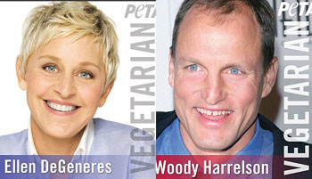 Woody Harrelson and Ellen DeGeneres Do Not Eat Meat